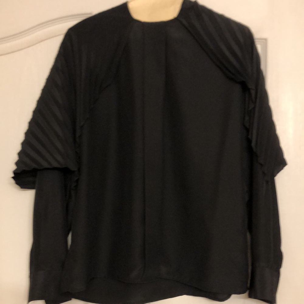 Vintage Sonya Ratay pleated blouse with cape, size 8